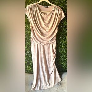 Grey/Silver Pullover Midi Dress